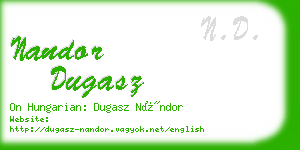 nandor dugasz business card